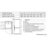 Frigorífico Combi Balay 3KFD565AI Gris - 326 L, No Frost, Motor Inverter y Cajones ExtraFresh/ExtraCold
